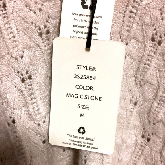 Hippie Rose Women's Cream Cable Knit Tie Back Crop Sweater Size Medium NWT - Picture 8 of 10